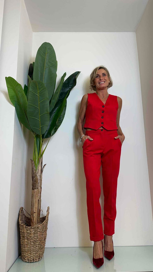 GIORGIA & JHONS - 60305FW23 - PANTALONE SIGARETTA PUNTO MILANO ORLO RISVOLTINO