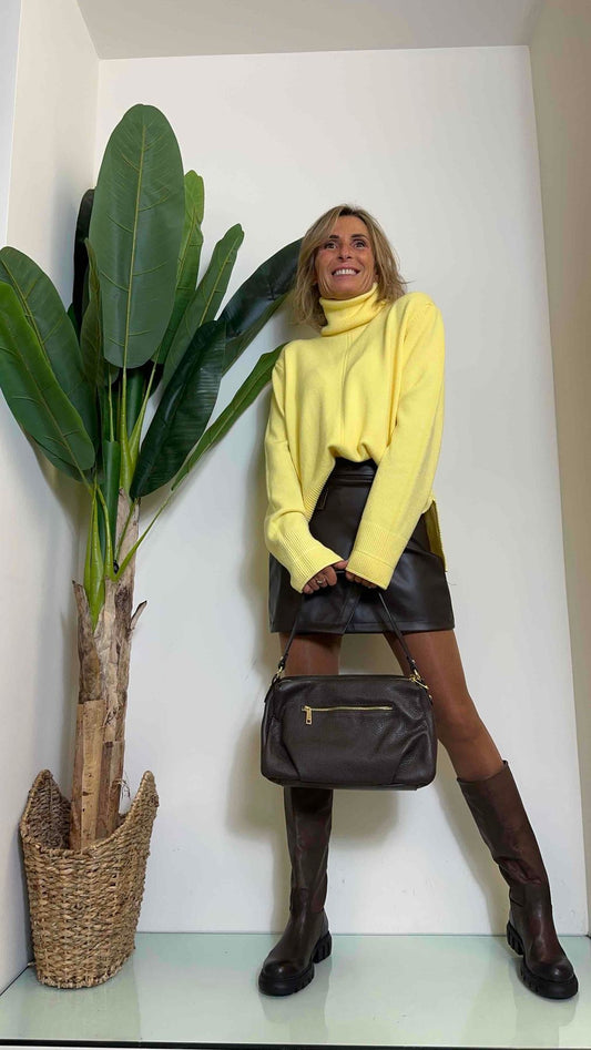 LALTERNATIVASTYLE - 94926 - BORSA A SPALLA IN PELLE MULTIZIP