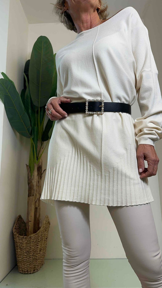 DAFNE - LO6858P8 - CINTURA PELLE FIBBIA PERLE