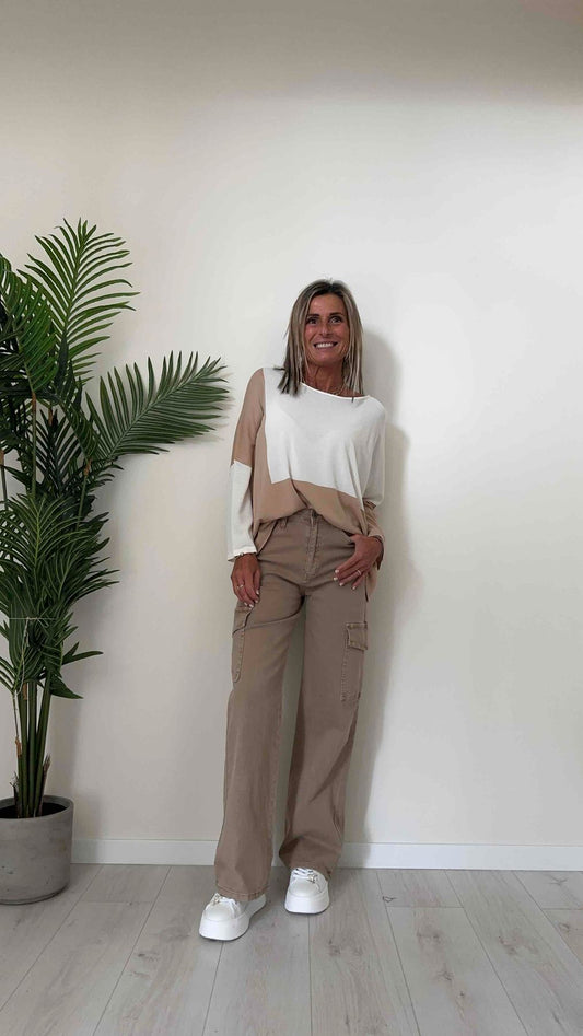DAFNE - 225038P29 - PANTALONE CARGO TINTO CAPO