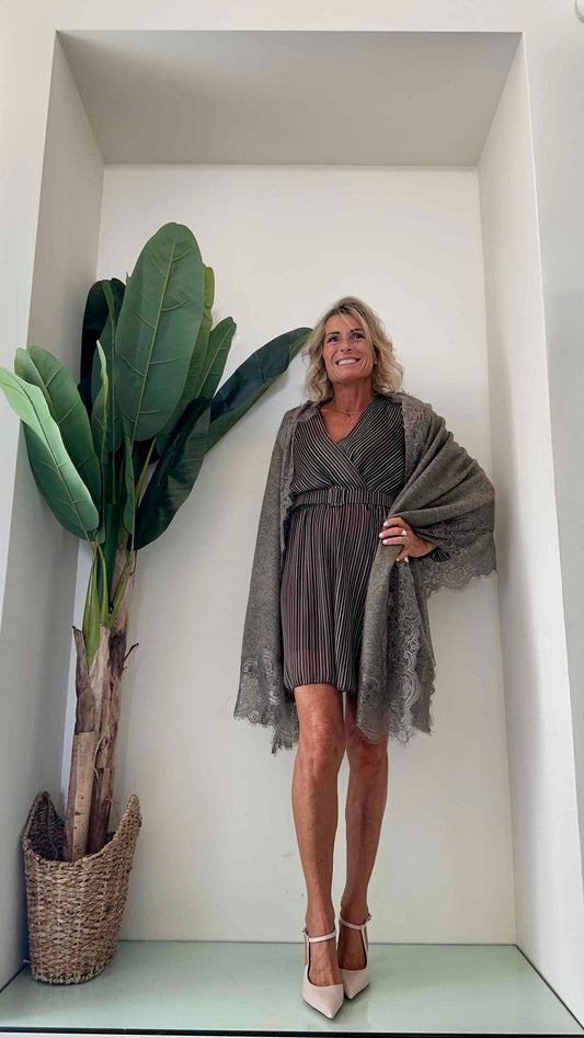 GIORGIA & JHONS - 60254FW23 - MANTELLA INSERTO PIZZO