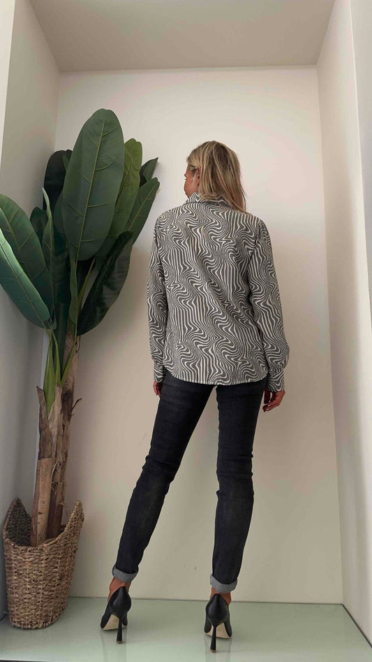 DAFNE - 5991P19 - BLUSA STONDATA EL. DAVANTI FANTASIA