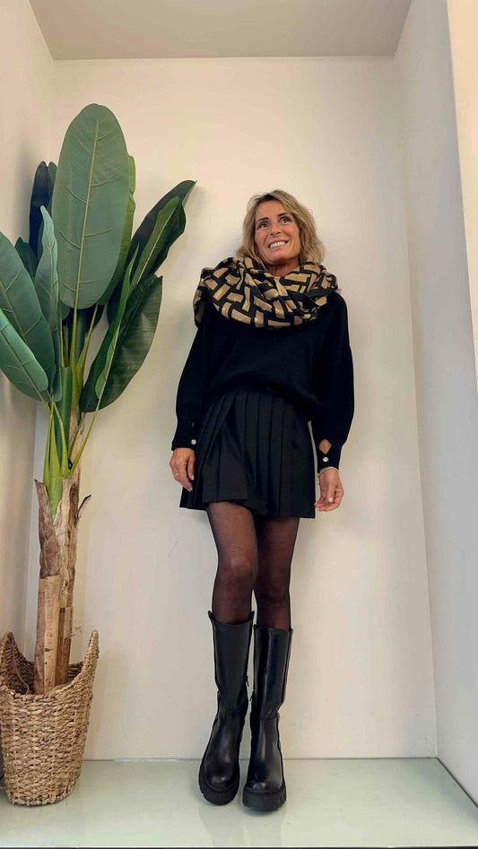 GIORGIA & JHONS - 96065FW23 - SCIARPA FANTASIA RETTANGOLI