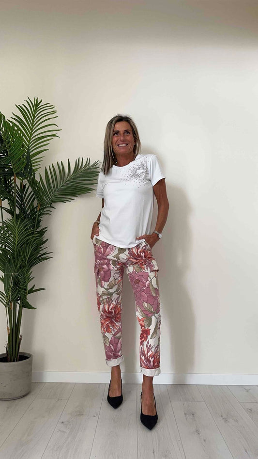 DAFNE - 718142SP13 - T-SHIRT  STRASS STELLA, REGULAR FIT