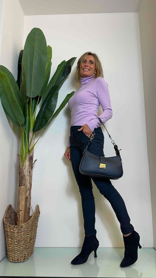 LALTERNATIVASTYLE - 94610 - BORSA A SPALLA IN PELLE + TRACOLLA COLOR