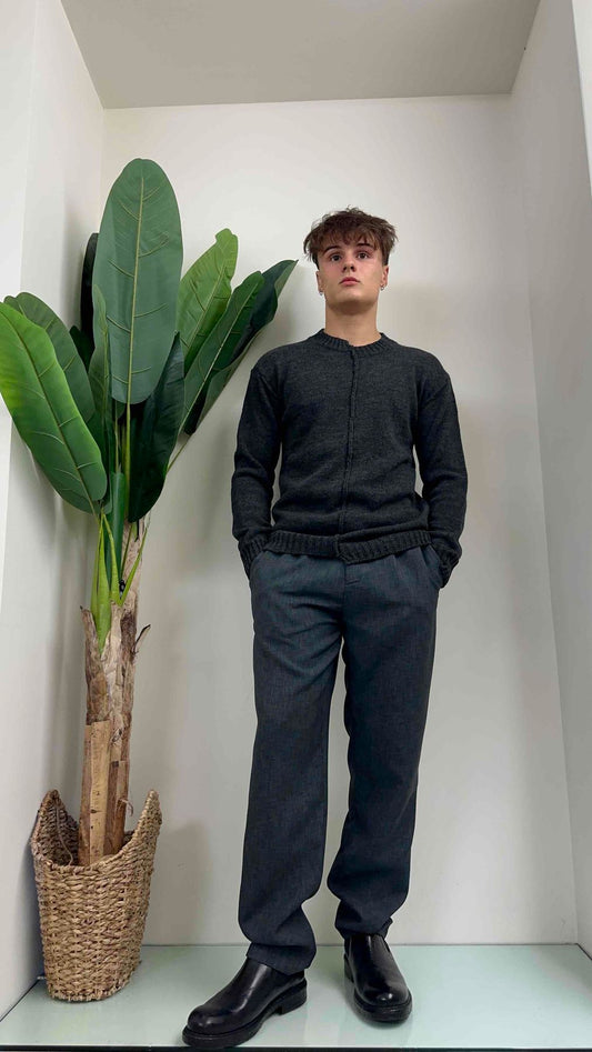 IMPERIAL - M553U527 - MAGLIA PULL NERVATURA CENTRALE