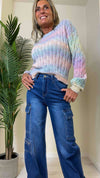 DAFNE - 27118P23 - MAGLIA/PULL 100% COTONE TRECCE MULTICOLOR
