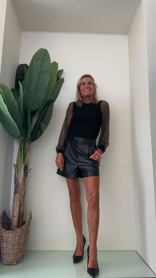 DAFNE - PA758P23 - BERMUDA SIMIL PELLE