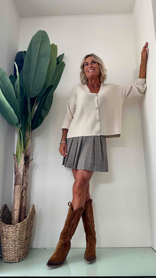 LALTERNATIVASTYLE - 1912P23 - CARDIGAN COSTINE VISCOSA BOTT. GIOIELLO