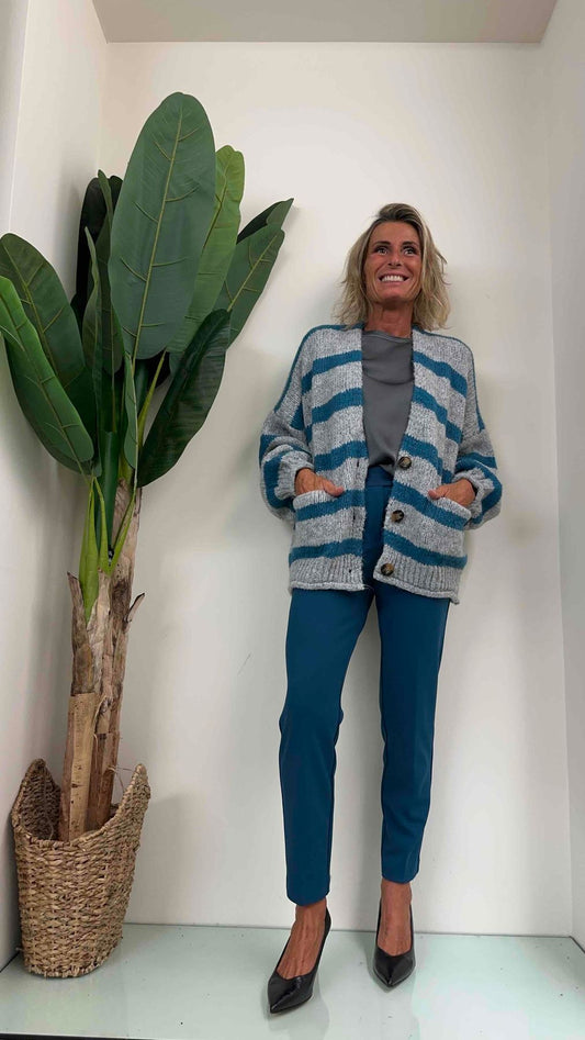 HAVEONE - JIT-K002 - CARDIGAN OVER RIGA 3 BOTTONI