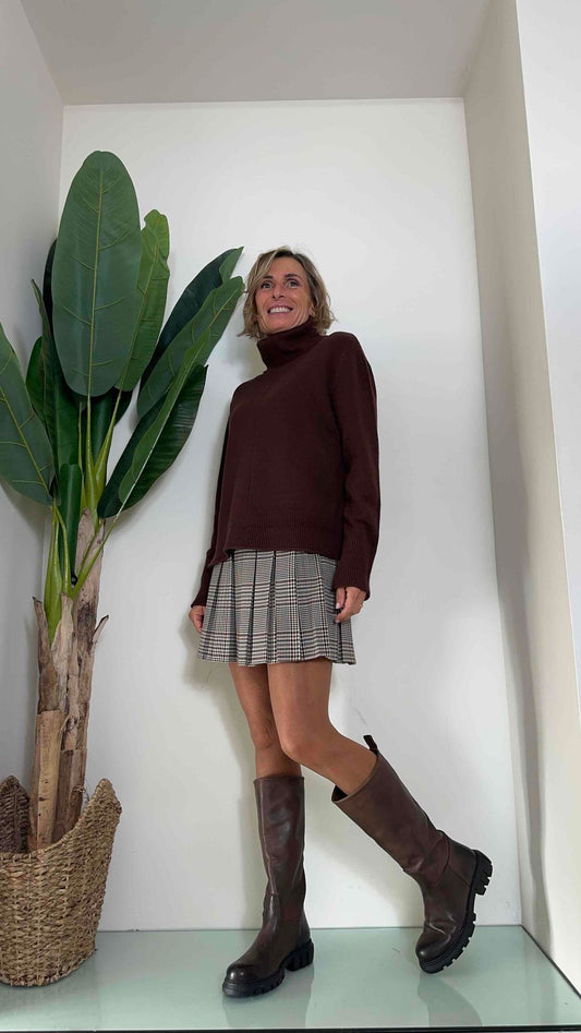 DAFNE - ZS516P21 - PULLOVER VISCOSA DOPPIATA NERVATURA VERTICALE