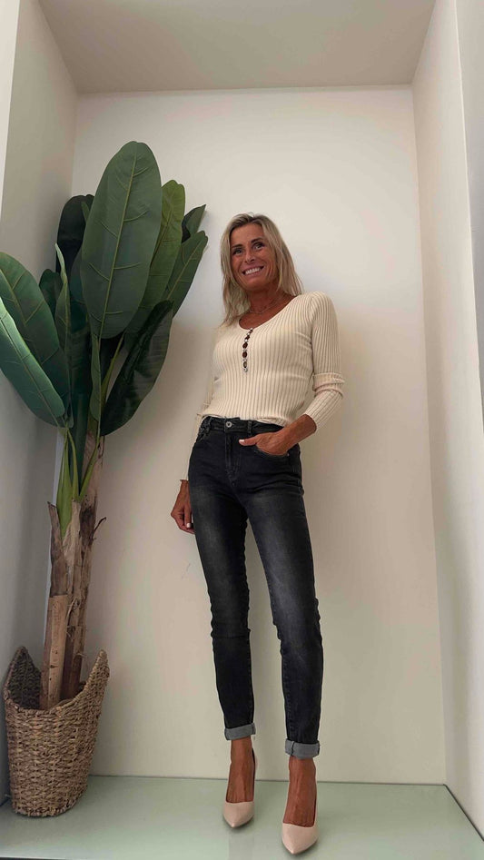 DAFNE - 9127P28 - JEANS SKINNY GREY