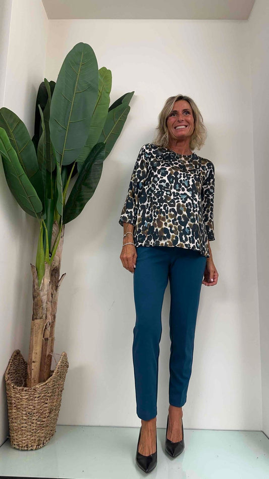 IMPERIAL - CDP0GTS - BLUSA RASO STAMPA ANIMALIER