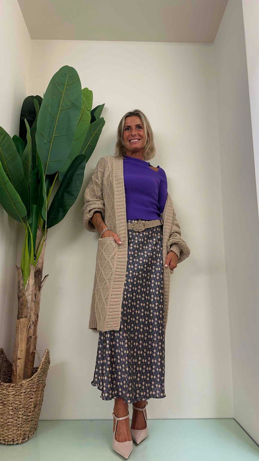 DAFNE - ZM10001 - CARDIGAN/CAPPOTTINO LAVORAZIONE ROMBI