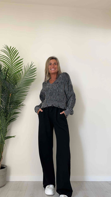 SUSYMIX - 8085 - MAGLIA COTONE MARMORIZZATO, SCOLLO A V