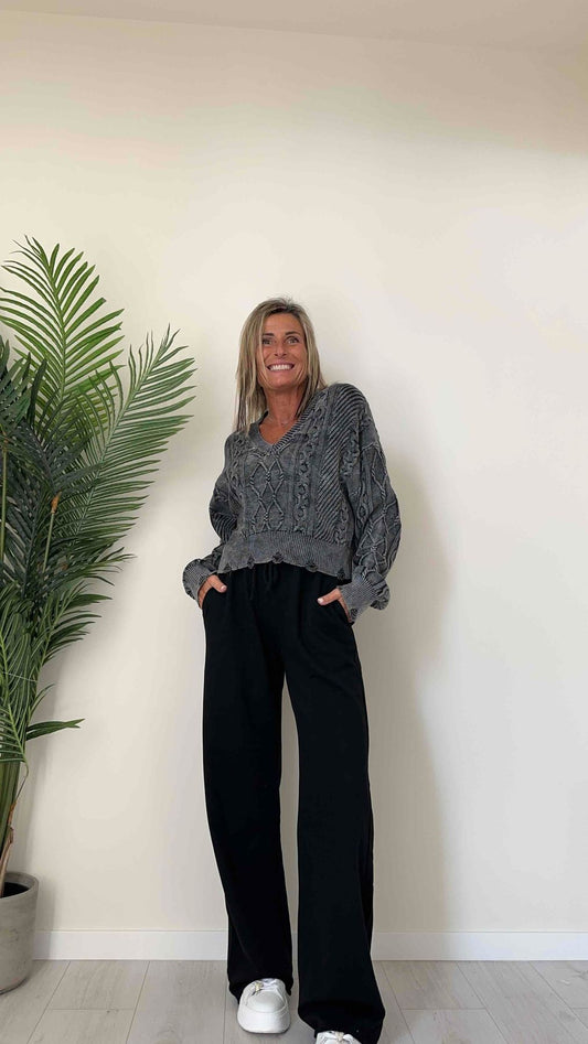 SUSYMIX - 8085 - MAGLIA COTONE MARMORIZZATO, SCOLLO A V