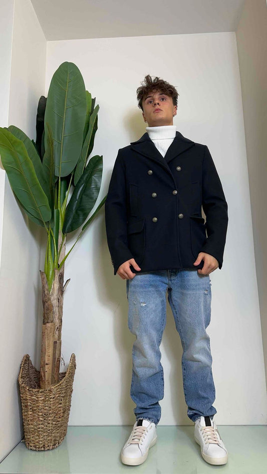 IMPERIAL - K5441K4855 - GIACCONE PEACOT BOTTONI MILITARY