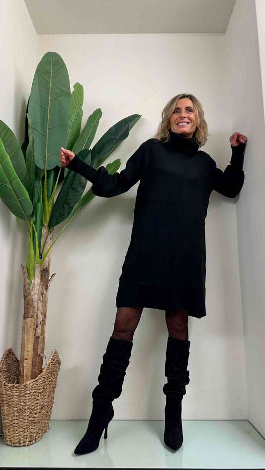 DAFNE - AL0590P31 - ABITO VISCOSA DOPPIATA MANICA BALLOON