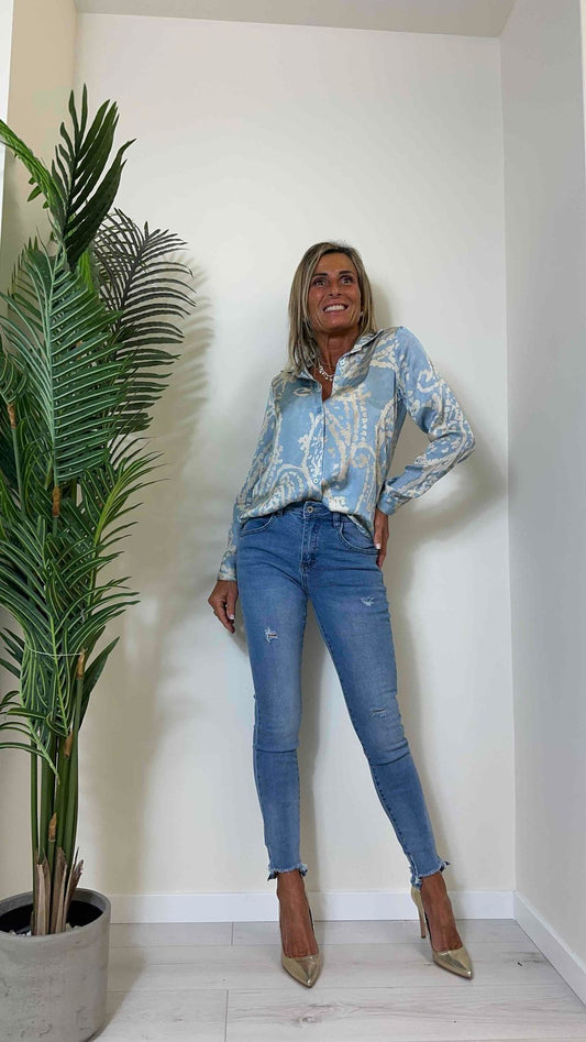 DAFNE - 9165P27 - JEANS SKINNY SUPER STRETCH CON PICCOLE ROTTURE
