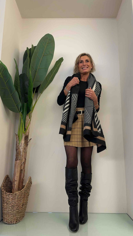 DAFNE - SCVIGEOP10 - SCIARPONA 100% VISCOSA FANTASIA GEOMETRICA RIGHE