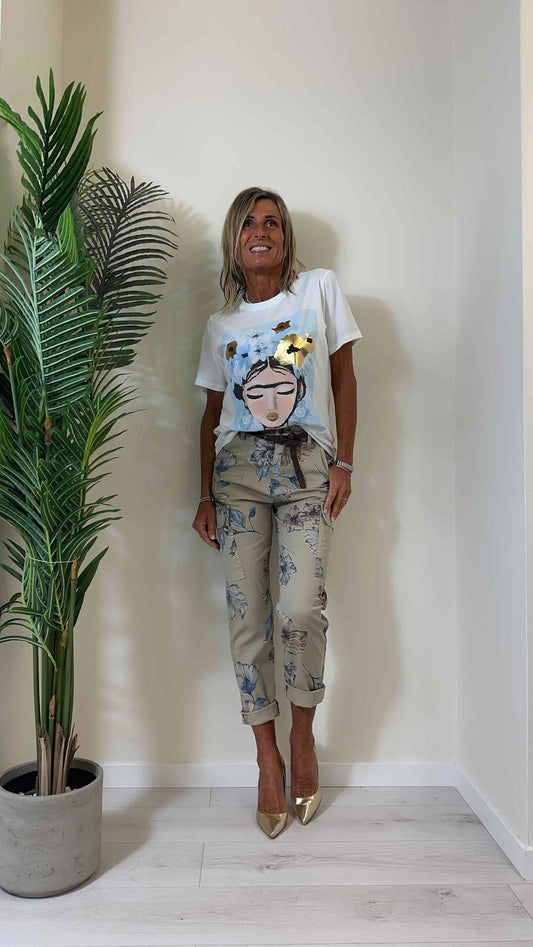 DAFNE - MA2024FRIFIOP13 - T-SHIRT STAMPA FRIDA FIORI