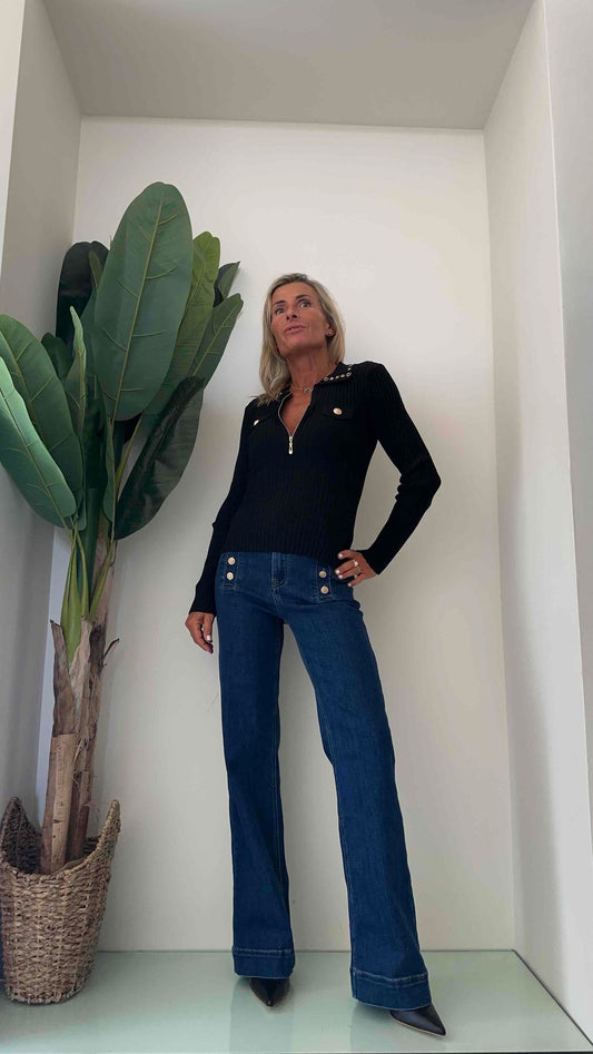 DAFNE - MC7969P25 - MAGLIA POLO CON ZIP E ANELLE