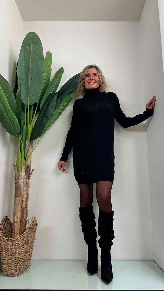 DAFNE - ZS5186P28 - ABITO VISCOSA DOPPIATA COLLO A CIAMBELLA