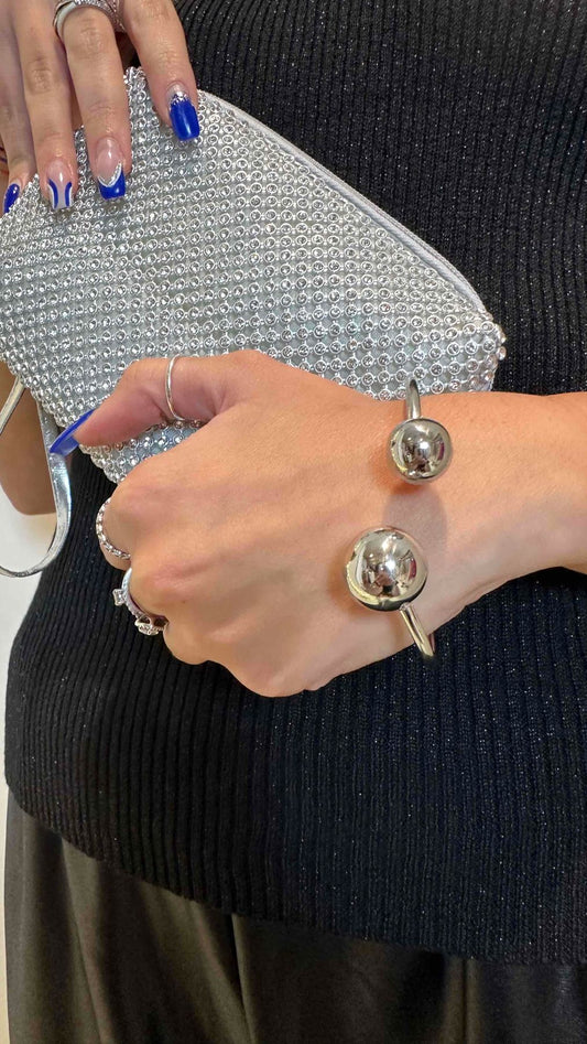 DAFNE - BRABOU - BRACCIALE RIGIDO 2 BOULE. NICKEL FREE