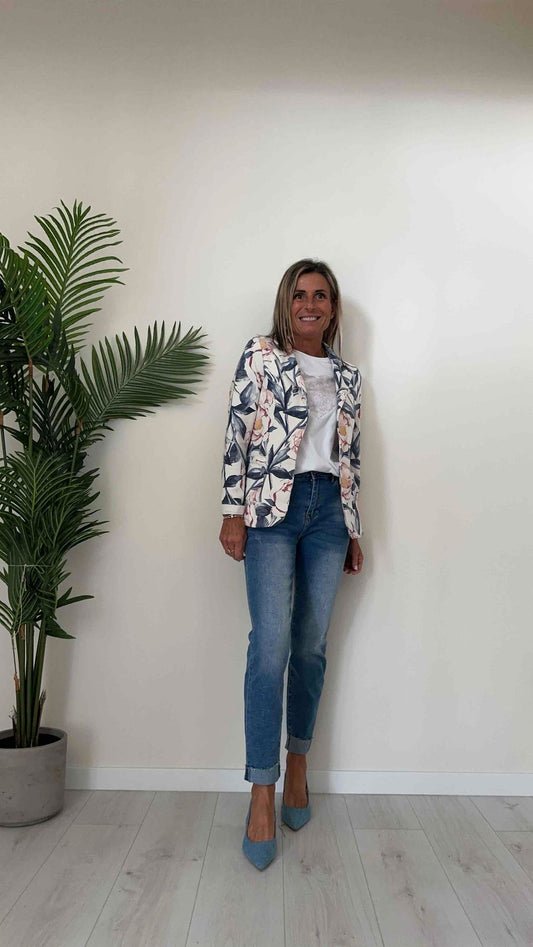 DAFNE - 518626B.9P26 - GIACCA FELPA GARZATA FANTASIA FIORI ACQUERELLO