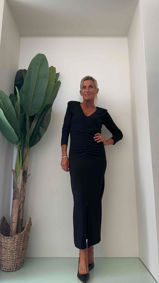 DAFNE - A8554P33 - ABITO LUNGO CON ARRICCIATURA CENTRALE