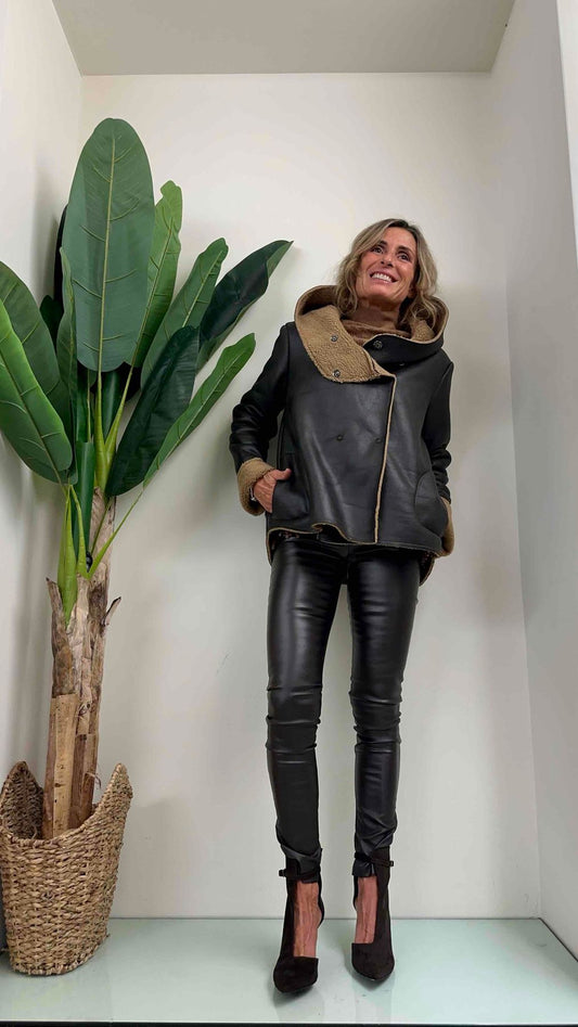 DAFNE - 6201P39 - ECO MONTONE COLLO CAPPUCCIO