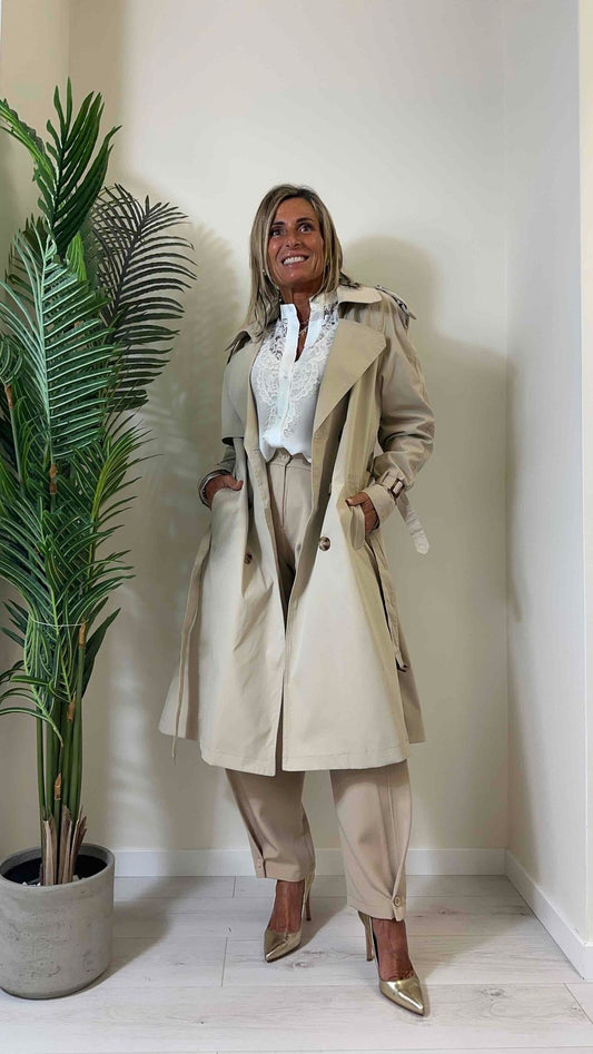 DAFNE - ZG31000P45 - TRENCH FODERATO, BOTTONE BEFFETTO TARTARUGA