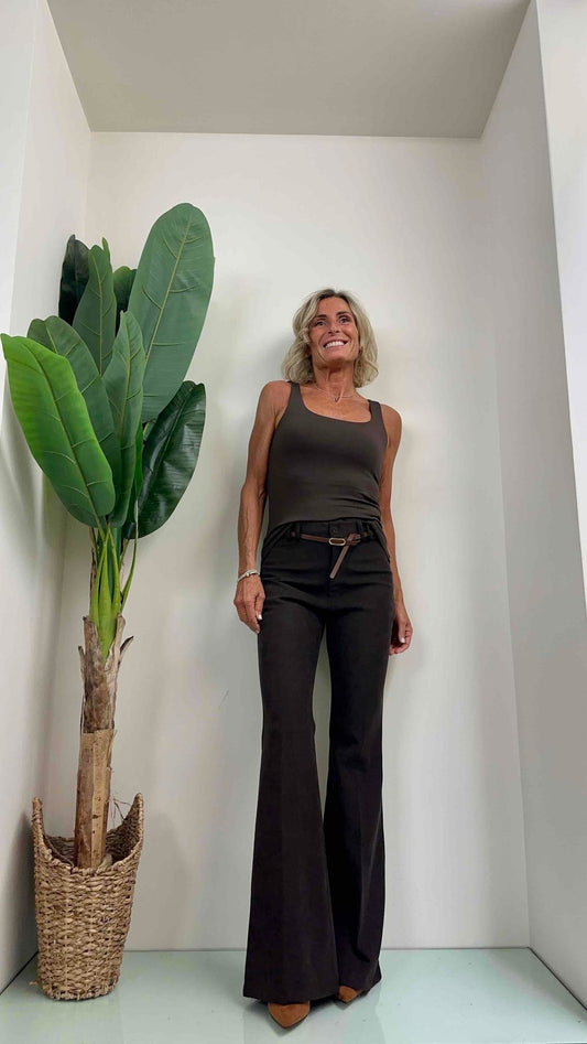 VICOLO - UR0013 - TOP VISCOSA SPALLA LARGA