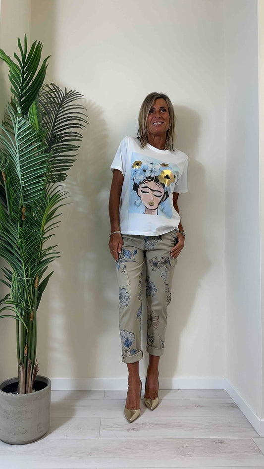 DAFNE - MA2024FRIFIOP13 - T-SHIRT STAMPA FRIDA FIORI