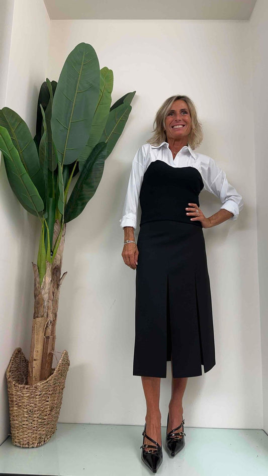 PLEASE - C06YWV6000 - CAMICIA COTONE CON INSERTO MAGLIA A COSTINE