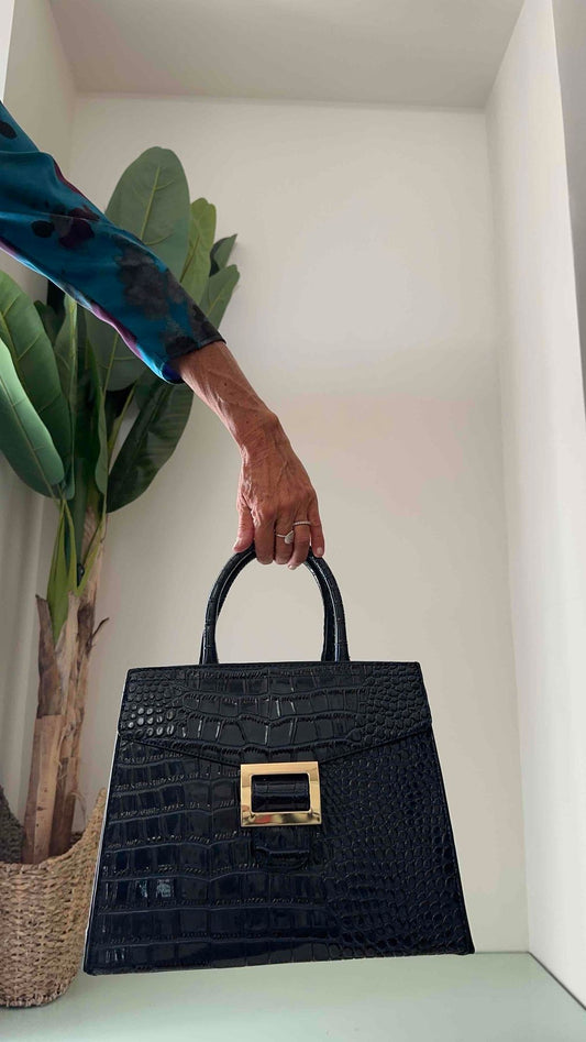 ANTONELLO SERIO - 56465 - HANDBAG ST. COCCODRILLO CON FIBBIA