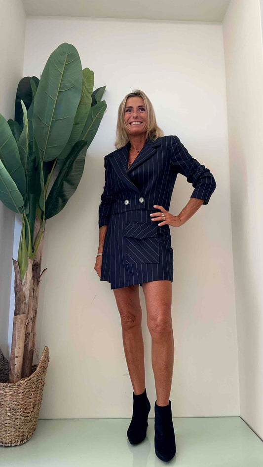 F3 - J3223040 - GIACCA SPENCER DOPPIOPETTO GESSATA