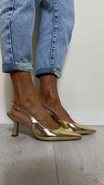 OVYE' - LF3063002CHAP40 - SLING BACK PRLLR CHARME LAMINATA TACCO 7 CM