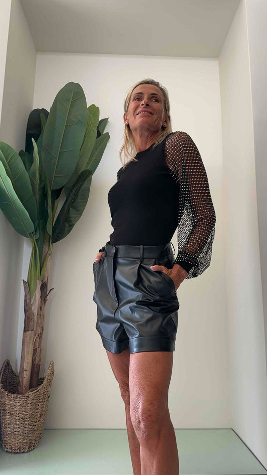 DAFNE - PA758P23 - BERMUDA SIMIL PELLE