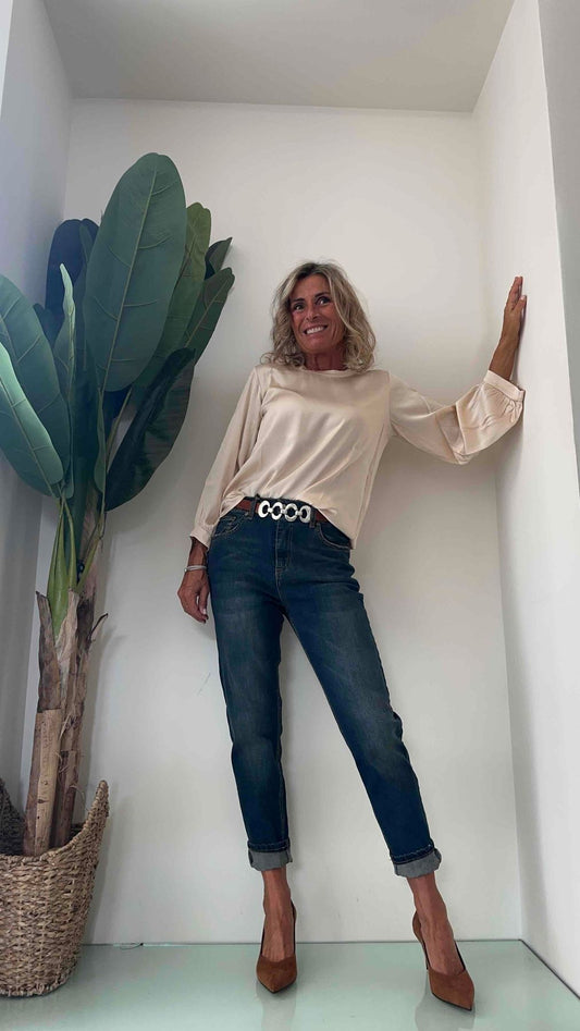 SUSYMIX - 23196V39 - BLUSA VISCOSA MANICHE BALLOON