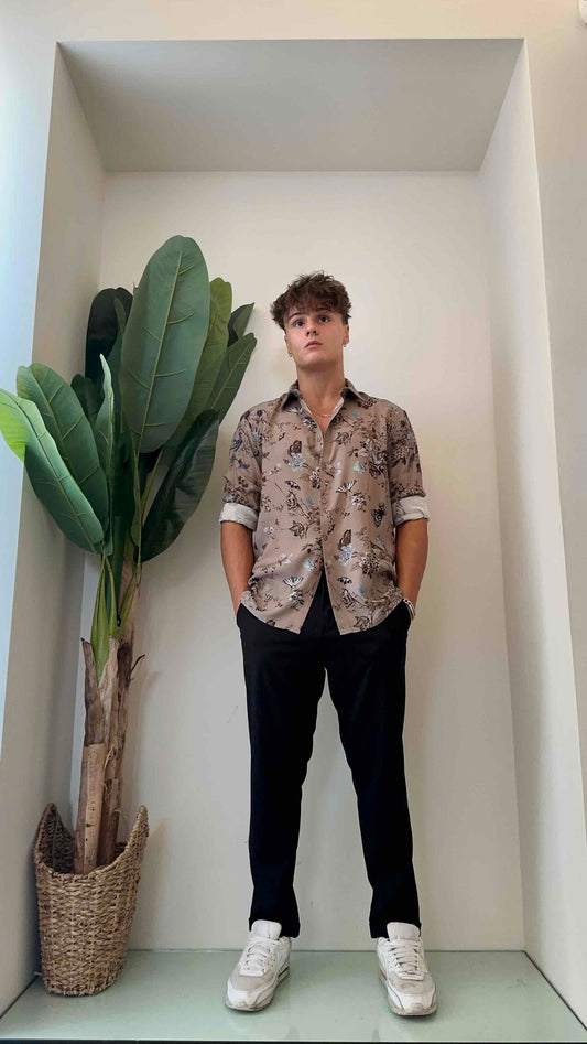 IMPERIAL - CYT9GUC - CAMICIA PURA VISCOSA FANTASIA FARFALLE