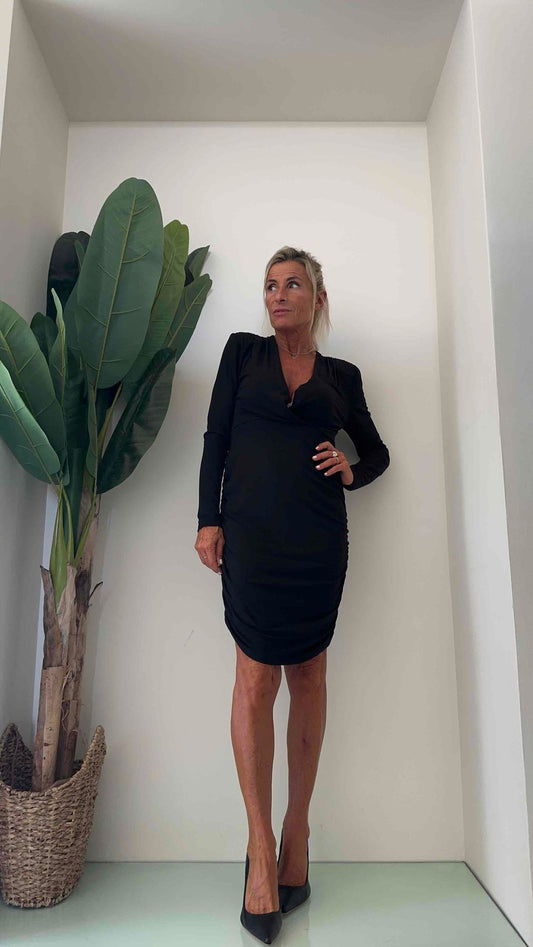 DAFNE - A8550P25 - ABITO JERSEY VISCOSA DRAPPEGGIO LATERALE