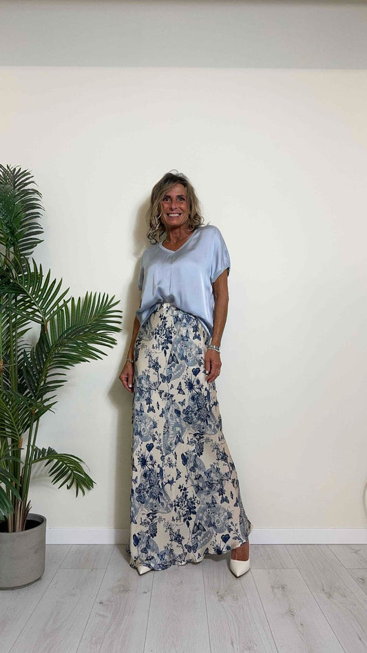 PLEASE - T0JYCEVCA8 - BLUSA VISCOSA PROFILI LUREX, SCOLLO A V