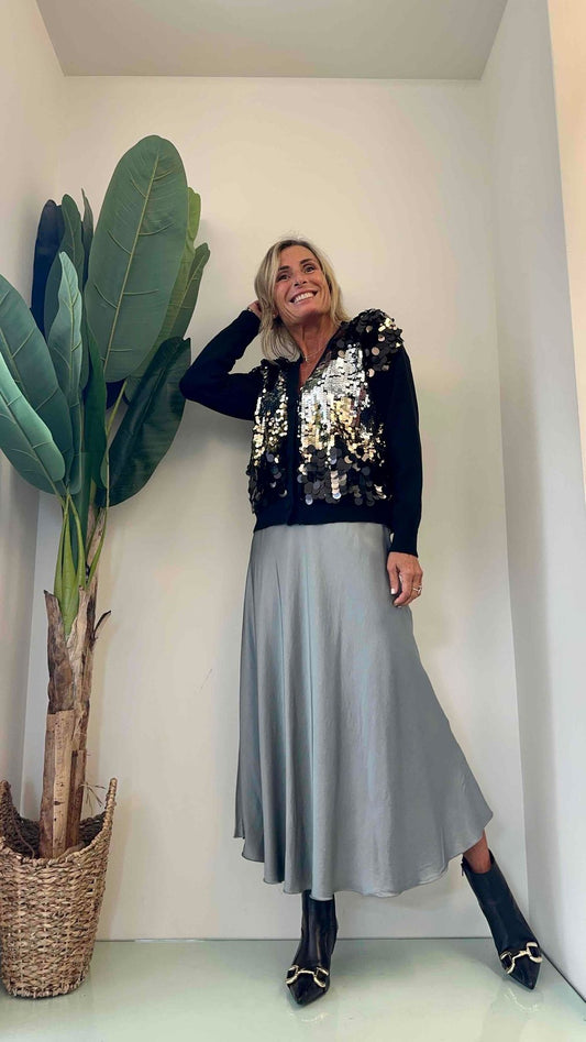 DAFNE - 98479P39 - CARDIGAN MACRO PAILLETTES