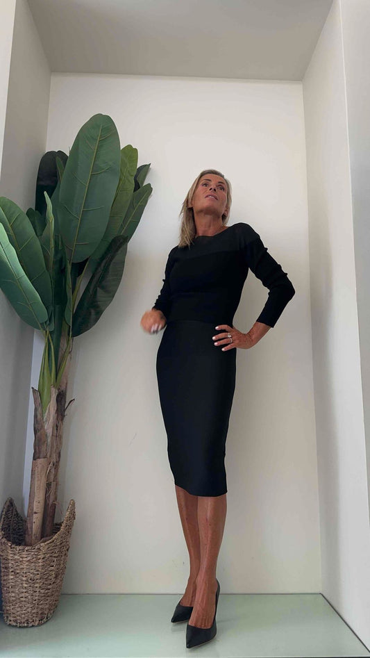 DAFNE - TC1386P26 - GONNA LONGUETTE VISCOSA EFFETTO GUAINA