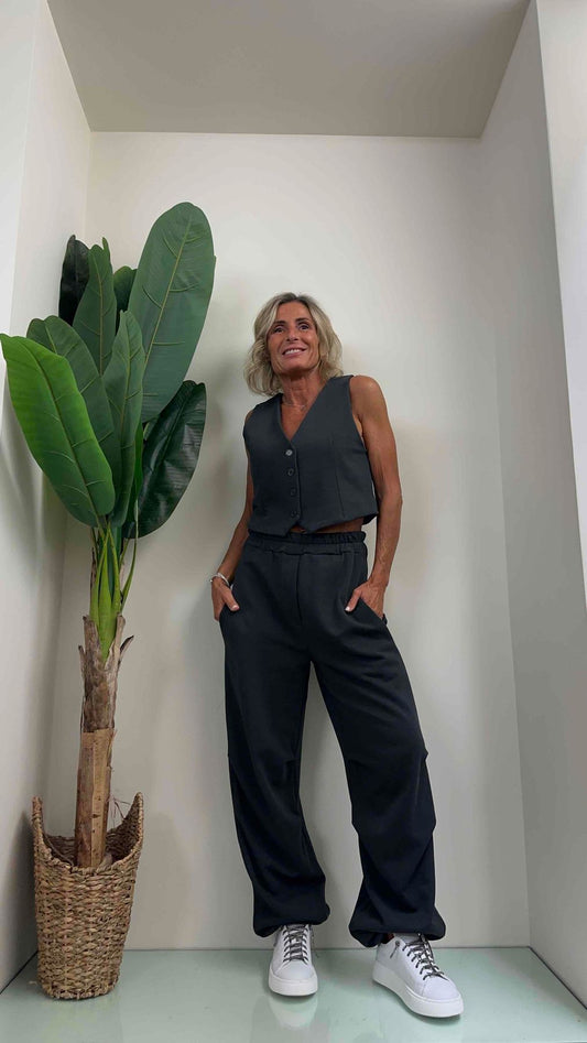 SUSYMIX - 23542 - PANTALONE JERSEY ORLO ELASTICO RIPRESE GINOCCHIO