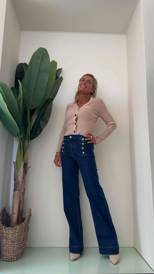 DAFNE - MC7897P26 - CARDIGAN BOTTONI ORO