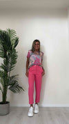 CELLOFUN - 2310P - PANTALONE SIGARETTA  TESSUTO TECNICO LEGGERO, ELASTICO DIETRO
