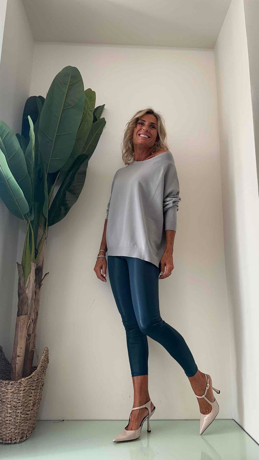 VICOLO - 22059R - MAGLIA VISCOSA SPACCHETTI LATERALI