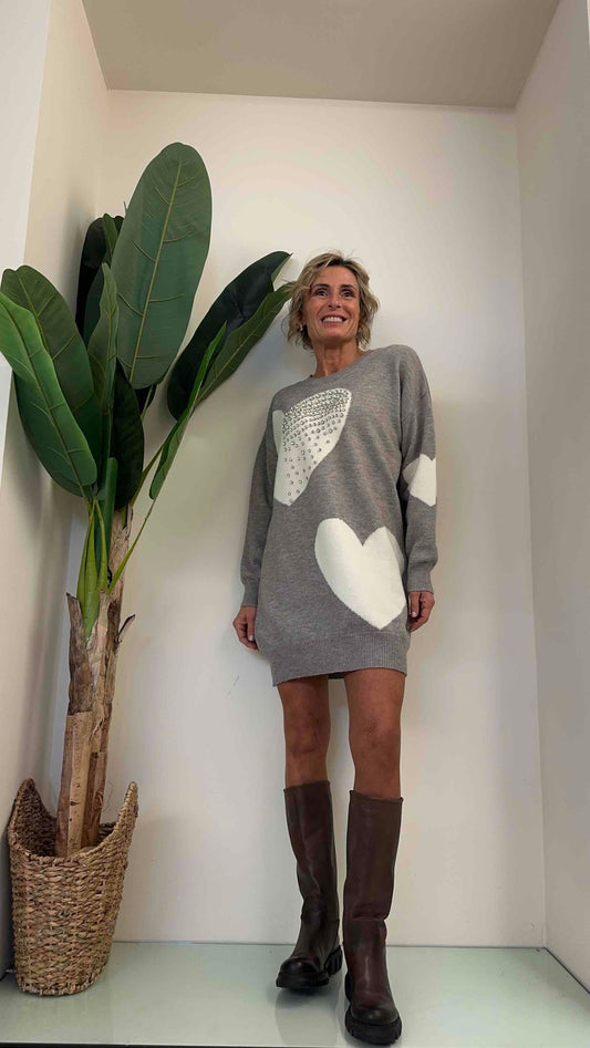 DAFNE - TSCU7P29 - ABITO CUORI E CRISTALLI INCASTONATI